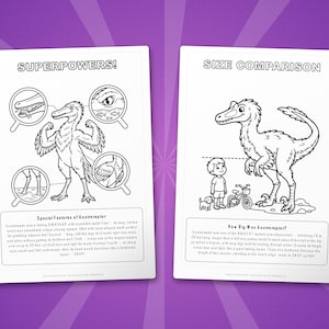 Austroraptor Dinosaur Activity Bundle | Coloring Pages, Worksheets, Facts (PDF) image 8