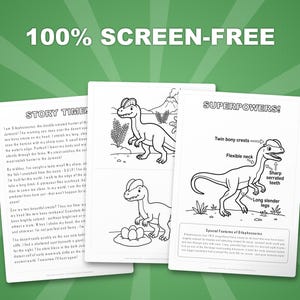 Dilophosaurus Dinosaur Activity Bundle | Coloring Pages, Worksheets, Facts (PDF) image 3