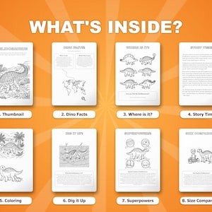 Scelidosaurus Dinosaur Activity Bundle | Coloring Pages, Worksheets, Facts (PDF Download) image 2