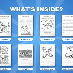 Allosaurus Dinosaurier Aktivität Bündel | Druckbare Ausmalseiten, Arbeitsblätter & Fakten für Kinder | Vorschule Homeschool | Sofort-PDF Bild 2