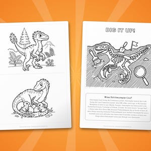 Atrociraptor Dinosaur Activity Bundle | Coloring Pages, Worksheets, Facts (PDF Download) image 7