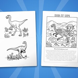 Gallimimus Dinosaur Activity Bundle | Coloring Pages, Worksheets, Facts (PDF Download) image 7