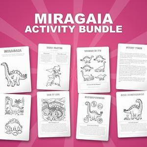 Miragaia Dinosaur Activity Bundle | Printable Coloring Pages, Worksheets & Facts for Kids | Preschool Homeschool | Screen-Free | Instant PDF image 1