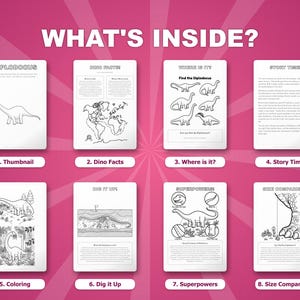 Diplodocus Dinosaur Activity Bundle | Coloring Pages, Worksheets, Facts (PDF Download) image 2