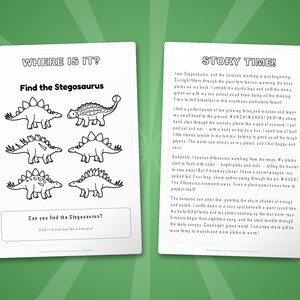 Stegosaurus Dinosaur Activity Bundle | Coloring Pages, Worksheets, Facts (PDF) image 6