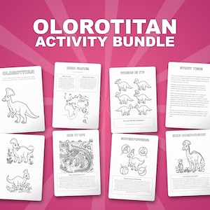 Olorotitan Dinosaur Activity Bundle | Coloring Pages, Worksheets, Facts (PDF Download) image 1