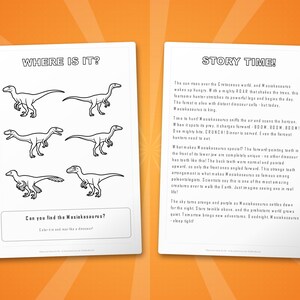 Masiakasaurus Dinosaur Activity Bundle | Printable Coloring Pages, Worksheets & Facts for Kids | Preschool Homeschool | Instant PDF image 6