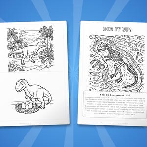 Majungasaurus Dinosaur Activity Bundle | Coloring Pages, Worksheets, Facts (PDF Download) image 7
