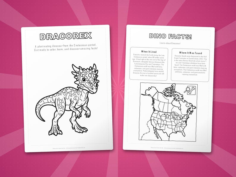 ドラコレックス恐竜アクティビティセット｜ぬりえ、ワークシート、豆知識（PDFダウンロード） 画像 5