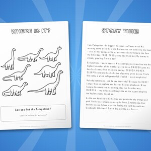 Patagotitan Dinosaur Activity Bundle | Printable Coloring Pages, Worksheets (PDF Download) image 6