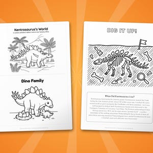 Kentrosaurus Dinosaur Activity Bundle | Printable Coloring Pages, Worksheets & Facts for Kids | Preschool Homeschool | Instant PDF image 7