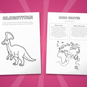Olorotitan Dinosaur Activity Bundle | Coloring Pages, Worksheets, Facts (PDF Download) image 5
