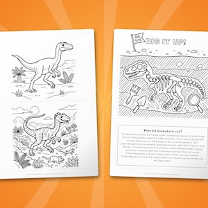 Coelophysis Dinosaur Activity Bundle | Coloring Pages, Worksheets, Facts (PDF Download) image 7