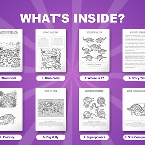 Sauropelta Dinosaur Activity Bundle | Coloring Pages, Worksheets, Facts (PDF Download) image 2