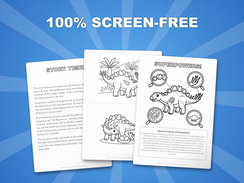 Dacentrurus Dinosaur Activity Bundle | Coloring Pages, Worksheets, Facts (PDF) image 3