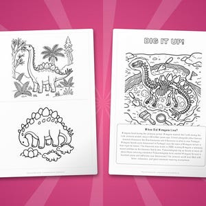Miragaia Dinosaur Activity Bundle | Printable Coloring Pages, Worksheets & Facts for Kids | Preschool Homeschool | Screen-Free | Instant PDF image 7