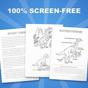 Therizinosaurus Dinosaurier Aktivität Bündel | Vorschule, Ausmalbilder, Arbeitsblätter (PDF) Bild 3