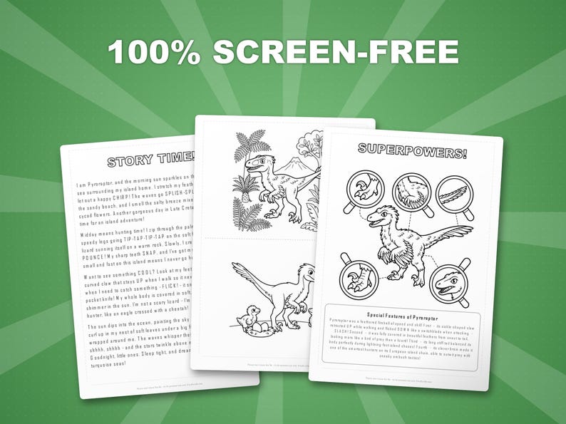 Pyroraptor Dinosaur Activity Bundle | Coloring Pages, Worksheets, Facts (PDF Download) image 3