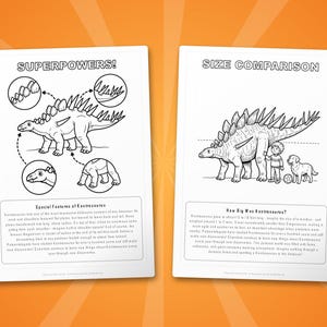 Kentrosaurus Dinosaur Activity Bundle | Printable Coloring Pages, Worksheets & Facts for Kids | Preschool Homeschool | Instant PDF image 8