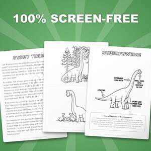 Activiteitenbundel brachiosaurus-dinosaurus | Kleurplaten, werkbladen, feiten (pdf-download) afbeelding 3