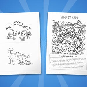 Wuerhosaurus Dinosaur Activity Bundle | Printable Coloring Pages, Worksheets & Facts for Kids | Preschool Homeschool | Instant PDF image 7
