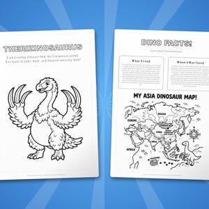 Therizinosaurus Dinosaurier Aktivität Bündel | Vorschule, Ausmalbilder, Arbeitsblätter (PDF) Bild 5