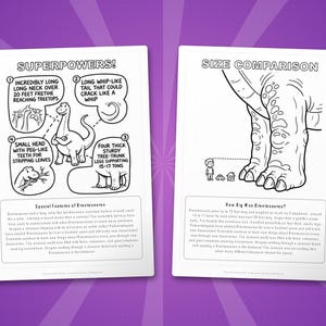 Brontosaurus Dinosaur Activity Bundle | Coloring Pages, Worksheets, Facts (PDF Download) image 8