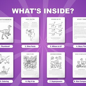 Ornithomimus Dinosaur Activity Bundle | Coloring Pages, Worksheets, Facts (PDF) image 2