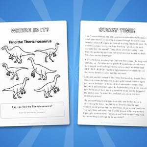 Therizinosaurus Dinosaurier Aktivität Bündel | Vorschule, Ausmalbilder, Arbeitsblätter (PDF) Bild 6