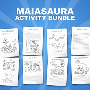 Maiasaura Dinosaur Activity Bundle | Coloring Pages, Worksheets, Facts (PDF Download)