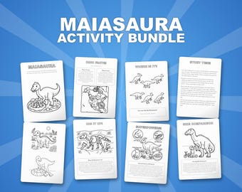 Maiasaura Dinosaur Activity Bundle | Coloring Pages, Worksheets, Facts (PDF Download)