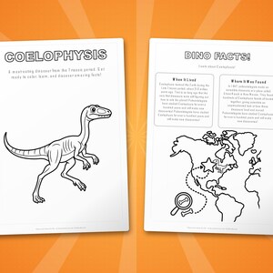 Coelophysis Dinosaur Activity Bundle | Coloring Pages, Worksheets, Facts (PDF Download) image 5