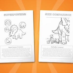 Torosaurus Dinosaur Activity Bundle | Coloring Pages, Worksheets, Facts (PDF Download) image 8