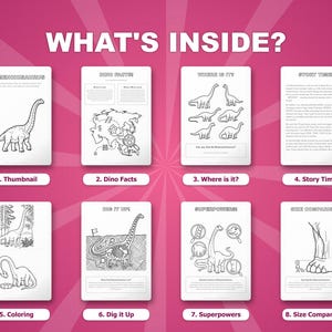 マメンチサウルス恐竜アクティビティセット｜ぬりえ、ワークシート、豆知識（PDF） 画像 2