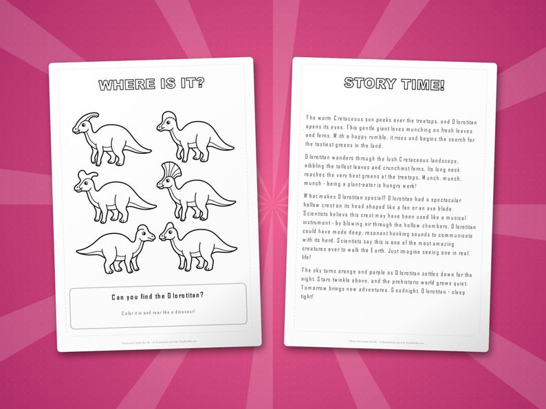 Olorotitan Dinosaur Activity Bundle | Coloring Pages, Worksheets, Facts (PDF Download) image 6