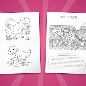 Tyrannosaurus Rex Activity Bundle | Coloring Pages, Worksheets, Facts (Instant PDF) image 7
