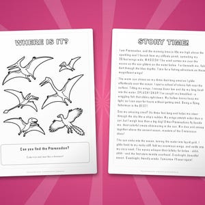 Pteranodon Dinosaur Activity Bundle | Coloring Pages, Worksheets, Facts (PDF Download) image 6