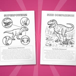 Albertosaurus dinosaurus activiteitenbundel | Afdrukbare kleurplaten, werkbladen en weetjes voor kinderen | Thuisonderwijs voorschoolse opvang | Directe pdf afbeelding 8