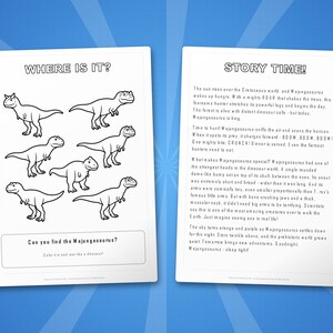 Majungasaurus Dinosaur Activity Bundle | Coloring Pages, Worksheets, Facts (PDF Download) image 6