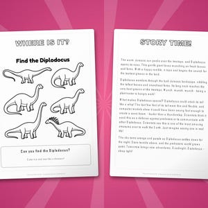 Diplodocus Dinosaur Activity Bundle | Coloring Pages, Worksheets, Facts (PDF Download) image 6