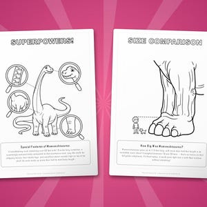 マメンチサウルス恐竜アクティビティセット｜ぬりえ、ワークシート、豆知識（PDF） 画像 8