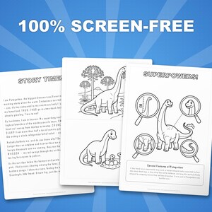 Patagotitan Dinosaur Activity Bundle | Printable Coloring Pages, Worksheets (PDF Download) image 3