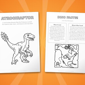 Atrociraptor Dinosaur Activity Bundle | Coloring Pages, Worksheets, Facts (PDF Download) image 5