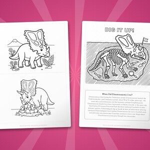 チャズモサウルス恐竜アクティビティセット｜子供向け印刷可能な塗り絵、ワークシート、豆知識｜幼児向けホームスクール｜PDF即時ダウンロード 画像 7