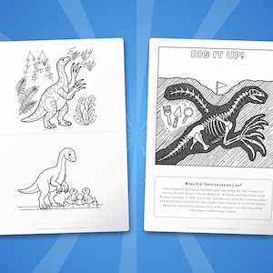 Therizinosaurus Dinosaurier Aktivität Bündel | Vorschule, Ausmalbilder, Arbeitsblätter (PDF) Bild 7
