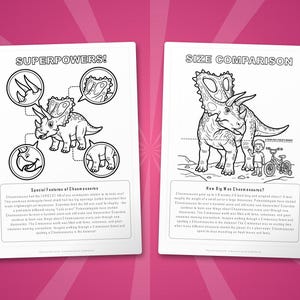 チャズモサウルス恐竜アクティビティセット｜子供向け印刷可能な塗り絵、ワークシート、豆知識｜幼児向けホームスクール｜PDF即時ダウンロード 画像 8