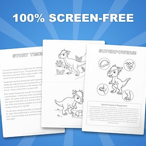 Stygimoloch Dinosaur Activity Bundle | Printable Coloring Pages, Worksheets (PDF) image 3