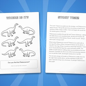 Plateosaurus Dinosaur Activity Bundle | Printable Coloring Pages, Worksheets & Facts for Kids | Preschool Homeschool | Instant PDF image 6