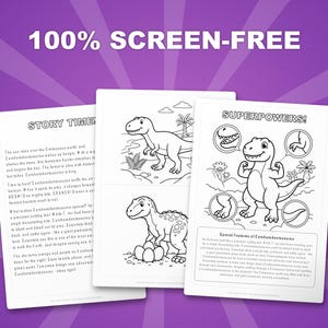 Carcharodontosaurus Dinosaur Activity Bundle | Coloring Pages, Worksheets, Facts (PDF) image 3