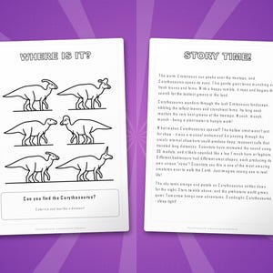Corythosaurus Dinosaur Activity Bundle | Coloring Pages, Worksheets, Facts (PDF Download) image 6
